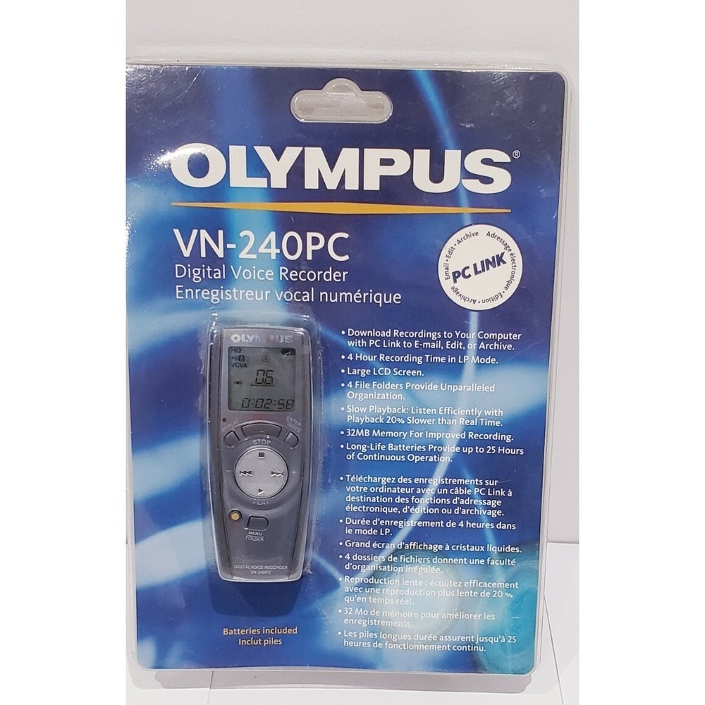 Olympus VN-240 PC Digital PC Link Voice Recorder
